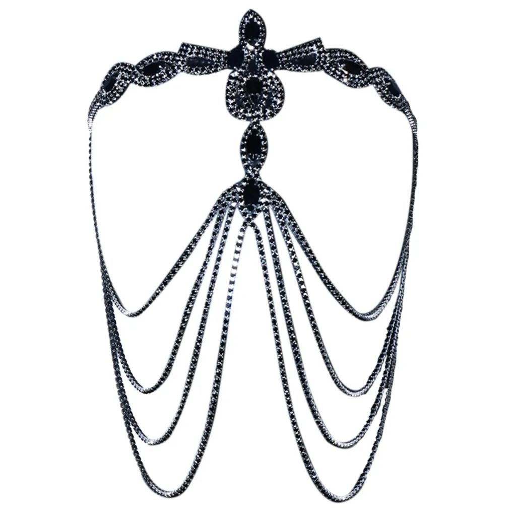 Black Rhinestone Mask - Black