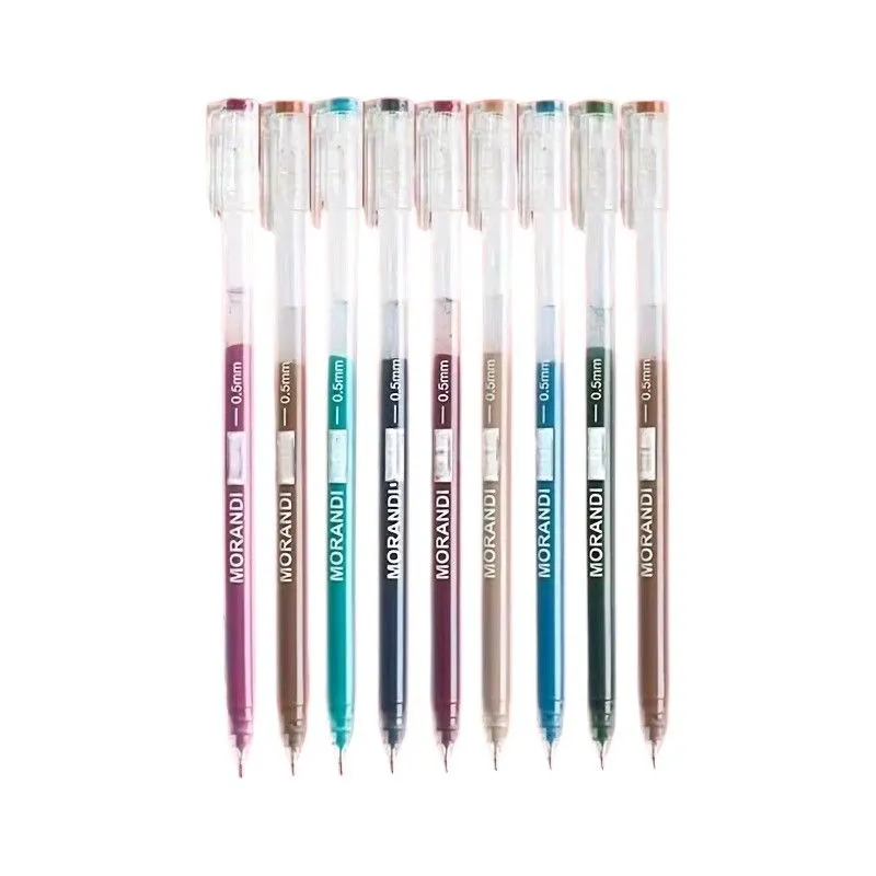 9 Piece - Morandi Colour Pallet Gel Ink Pens Set - Gradient Earthy Tones
