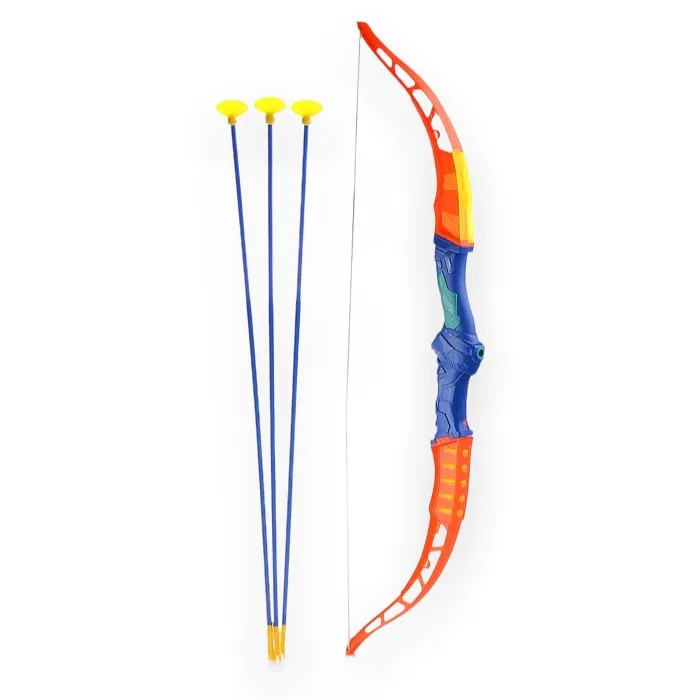 Super Bow and Arrow Toy Set with Suction Darts - Toys for Boys - Blue/Orange