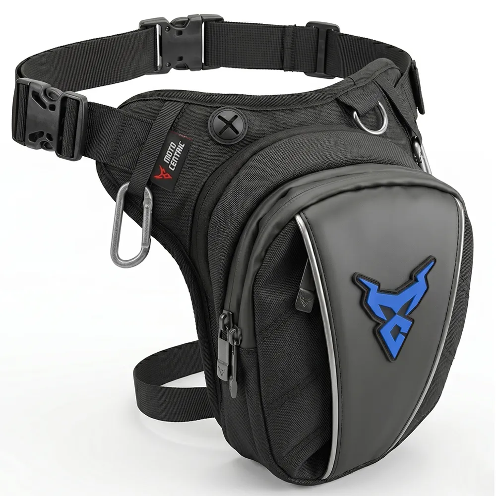 Motocentric Expandable Motorcycle Leg Bag Thigh Bag Waterproof Waist Bag - Blue