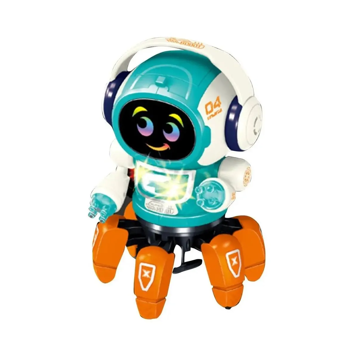 Toy Dancing Robot Octopus Style with Colorful Lights and Music - Green
