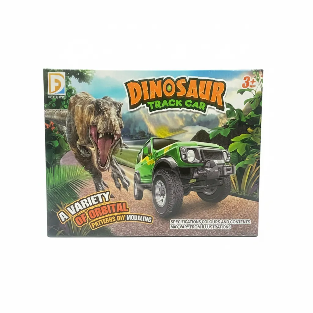 Dinosaur Car Track Set for Kids - Multi-Level Logic Toy
