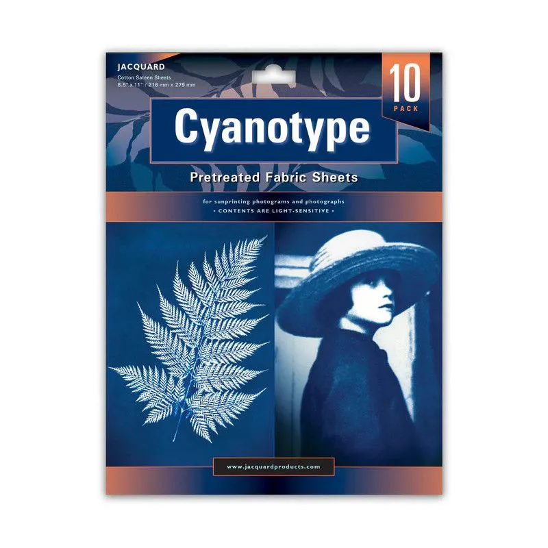 Jacquard Cyanotype Fabric Sheets - 10 Pack