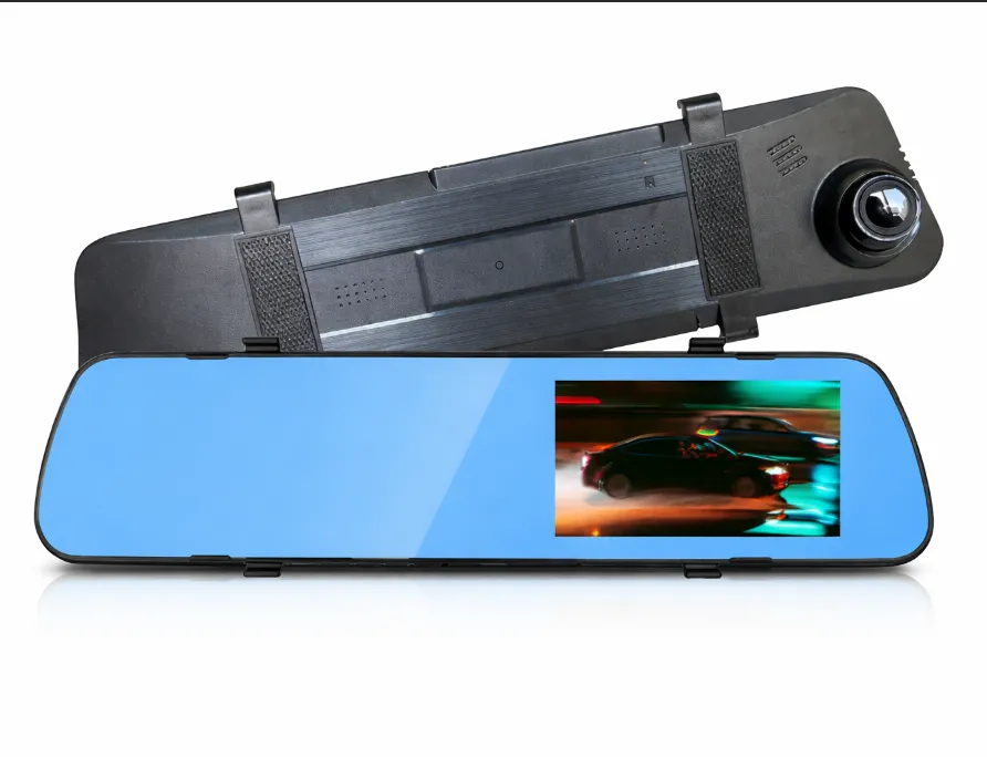 Front And Rearview Mirror Dash Camera - 4.3-inch HD 1080p - DVR