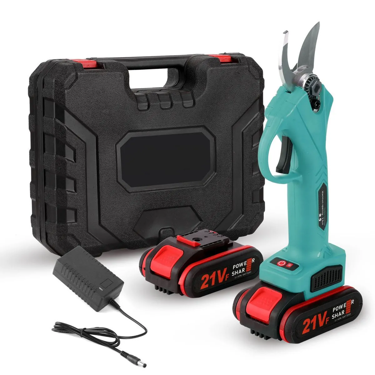 Cordless Electric Pruning Shears Kit Dual Rechargeable Lithium Battery