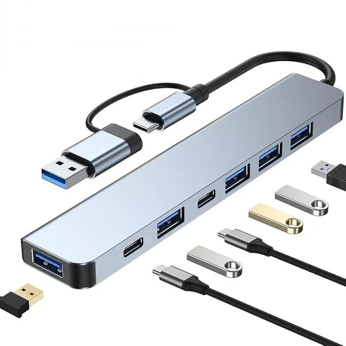 7 in 1 Multifunctional USB/USB-C Docking Station HUB PB