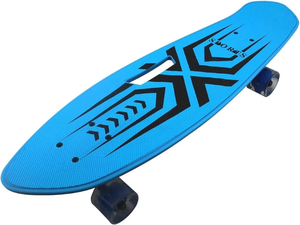 71cm Skate Board with Handle - Blue