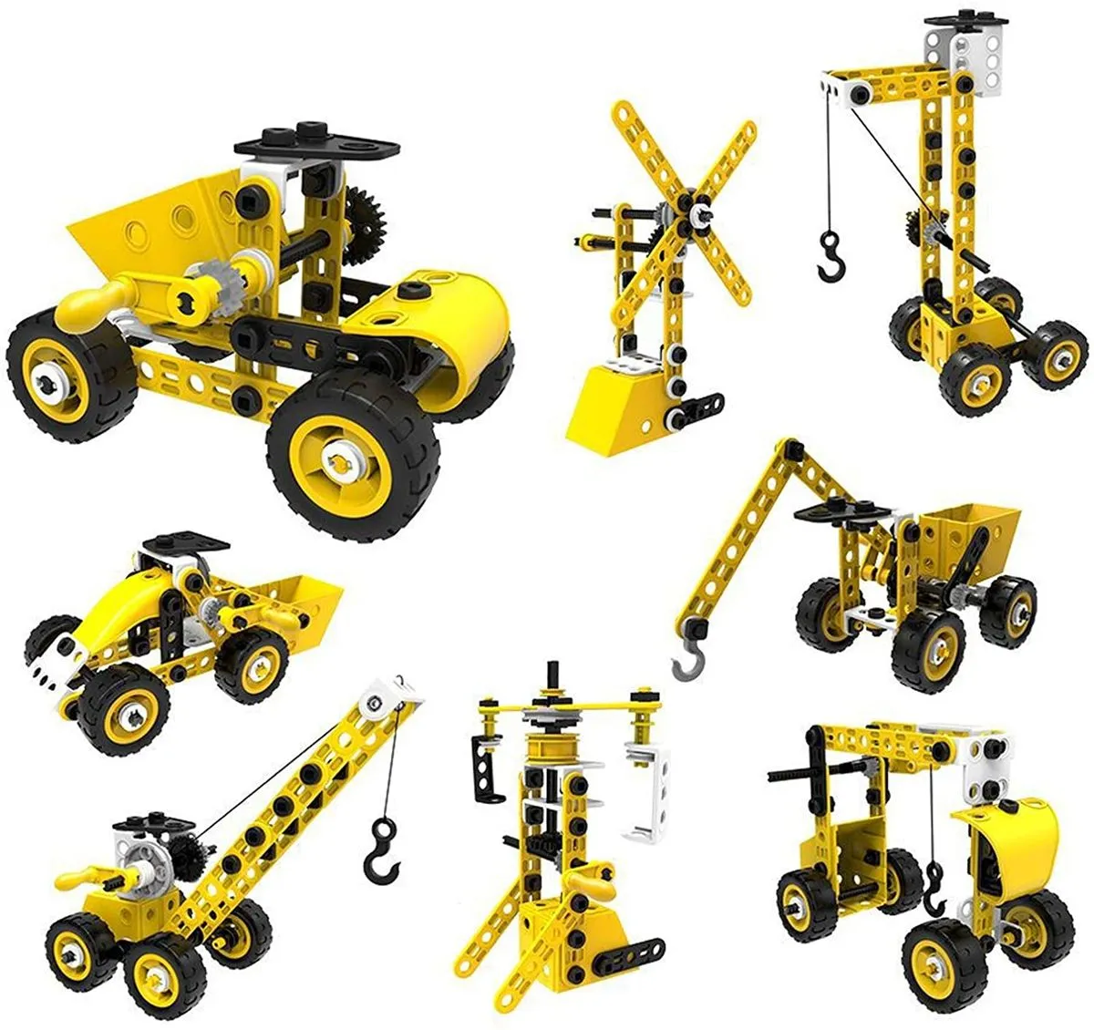 BrIQs - Build & Play DIY STEM Assembly Building Blocks and Tools - 100pcs