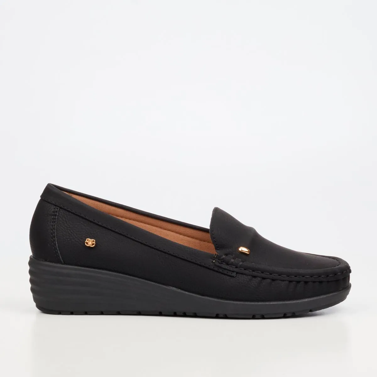 Butterfly Feet Classics Zeldi 2 Women Faux Nubuck Low Wedges - Black
