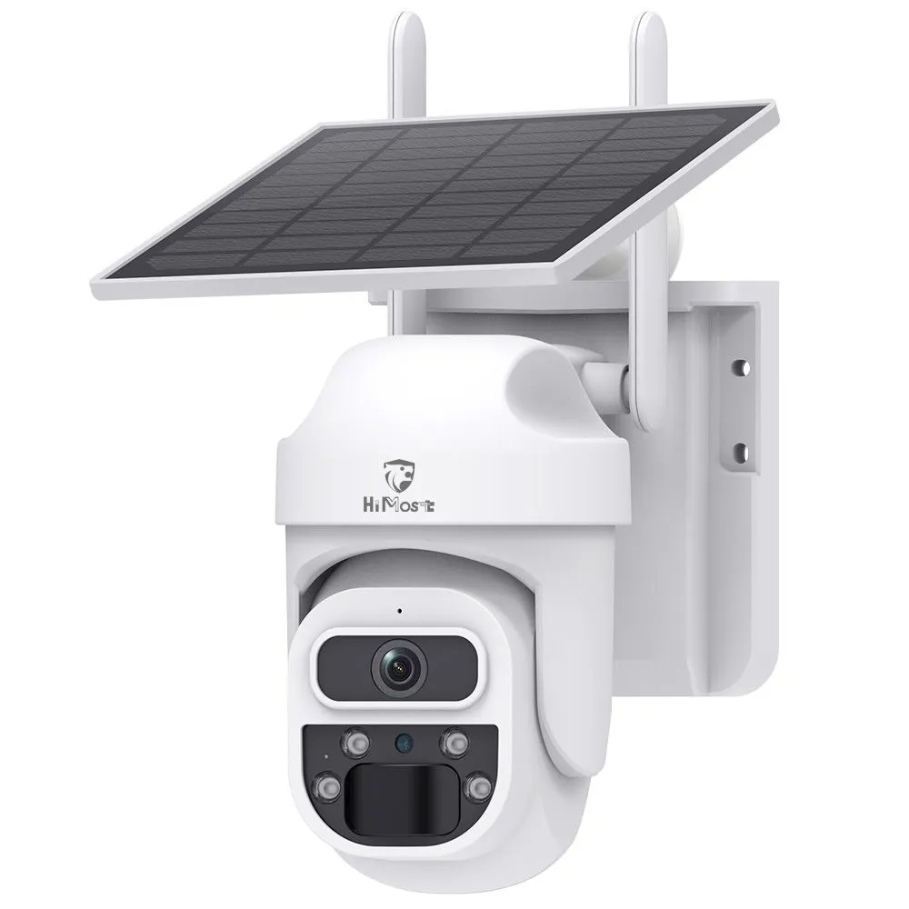 Himost HiSC08 3MP 4G Wireless Solar Powered Security Camera Auto Tracking - 1 pack White