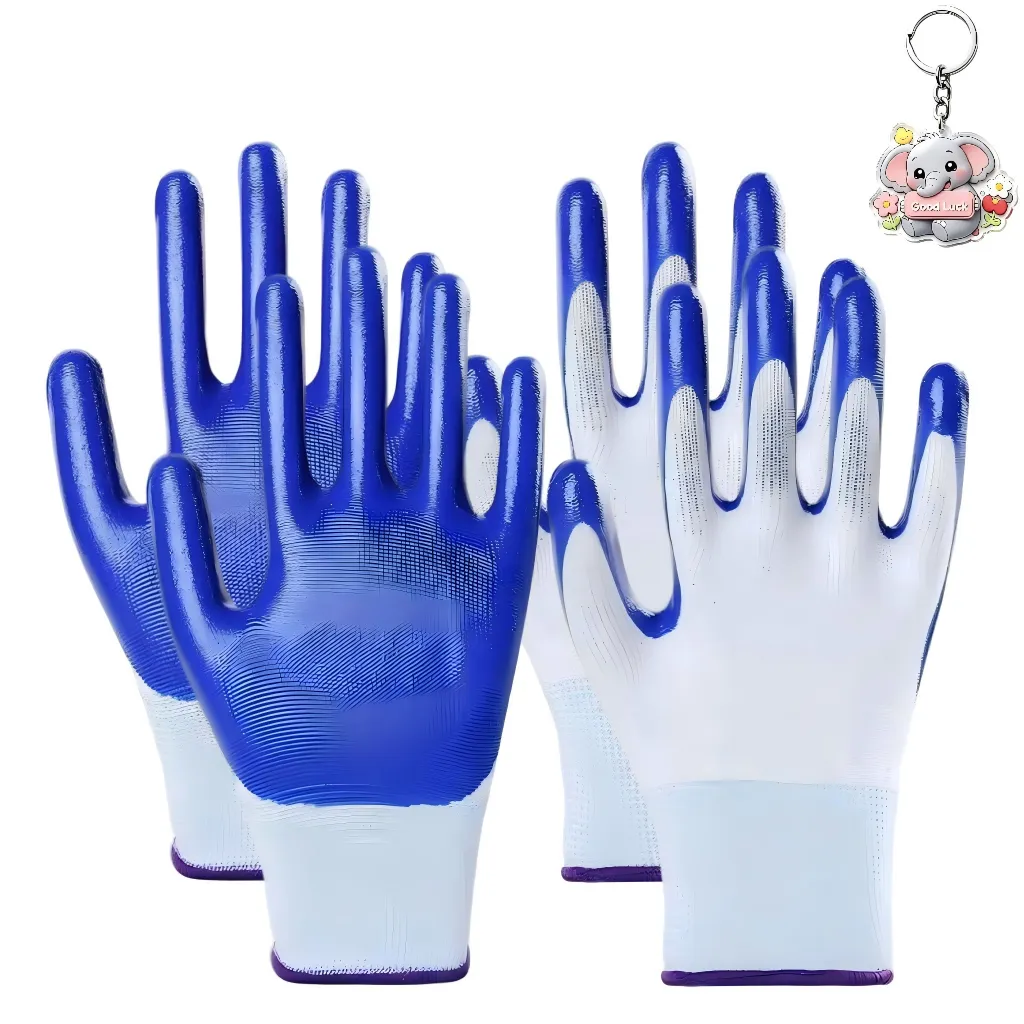 Anti-Slip Gym Gloves for Stable Grip and Hand Protection - 2 Pairs, Blue