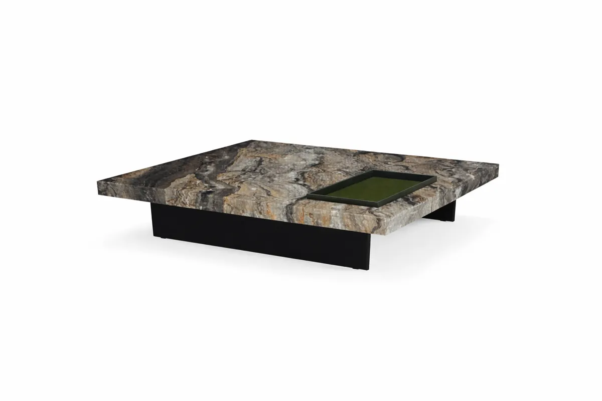 Ziyane Marble Grandeur Coffee Table - Elegant Designer Finish