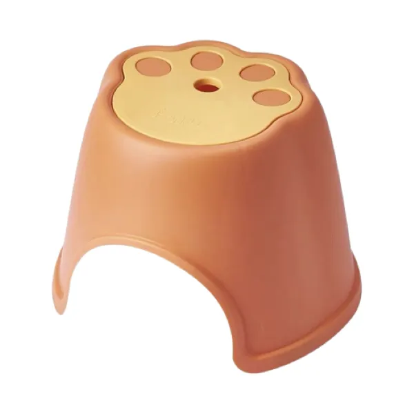 Creative and Stable Paw Footstool for Kids - Orange