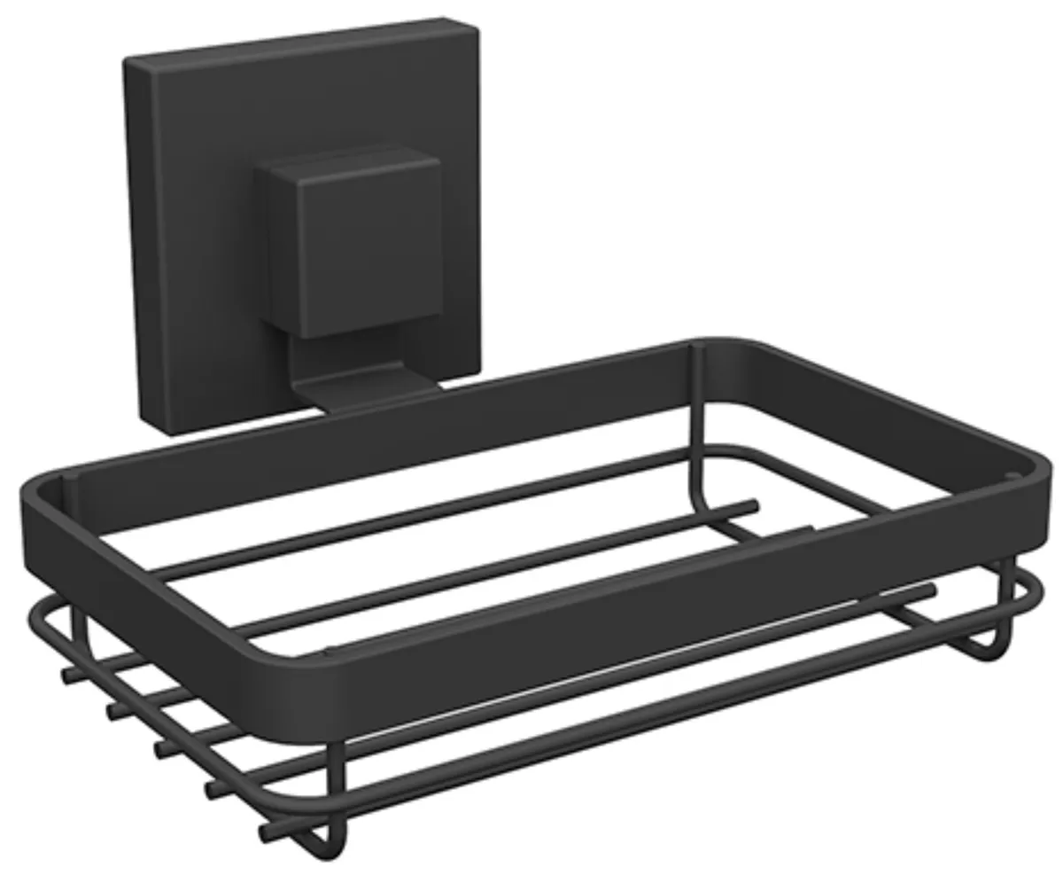 Fusion-Loc Square Suction - Soap Dish - Black