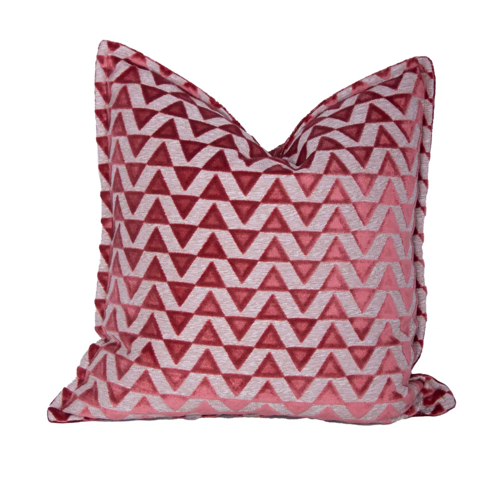Red Geometric Scatter Cushoin - Inner Included