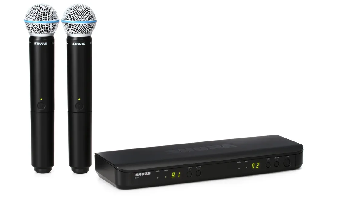 Shure Wireless Microphone System BLX288/B58 Dual Beta 58A Vocal Mics