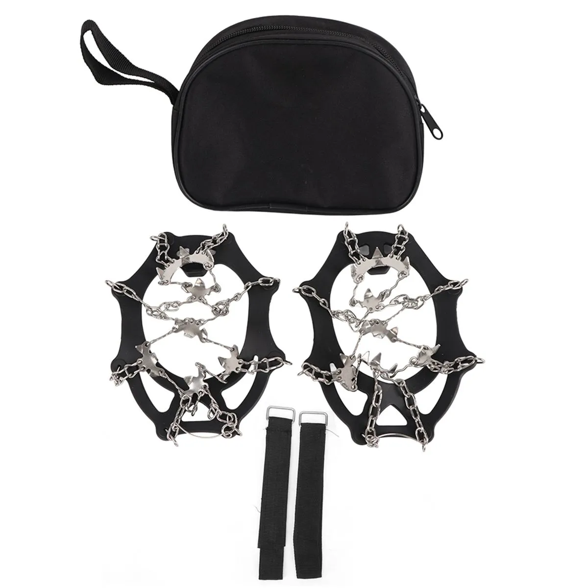 Pair of 19-Tooth Stainless Steel Ice Climbing Crampons (XL)