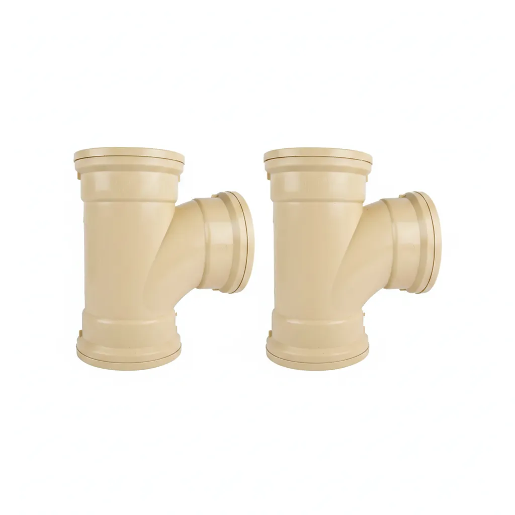 Polypropylene 90 Junction Pipe Joint 110mm for Plumbing - 2 Pack
