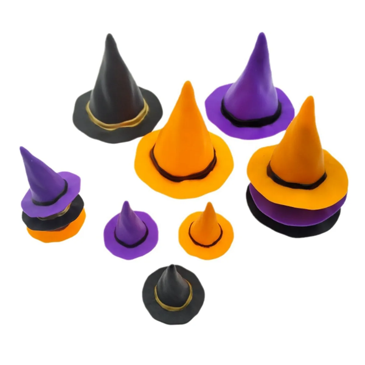 Witch Hat Halloween Decor Miniature Hats Small for Cake Tiny Ornament