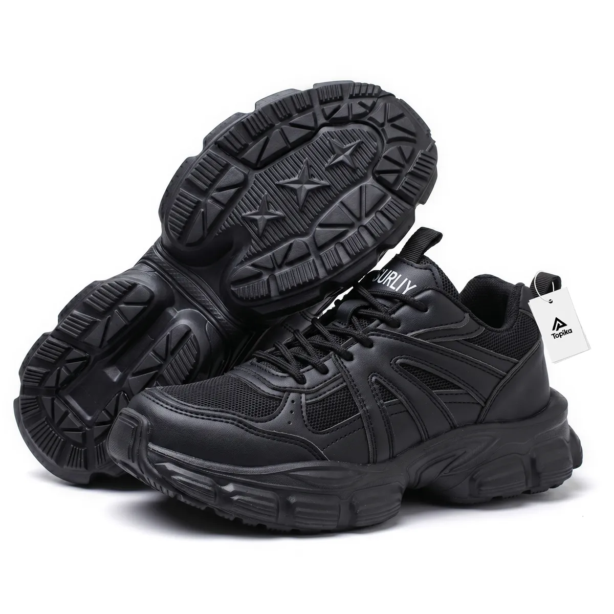 Topika - Men Safety Shoes Steel Toes, Work Shoes For Men, Non Slip Sneakers - UK 7