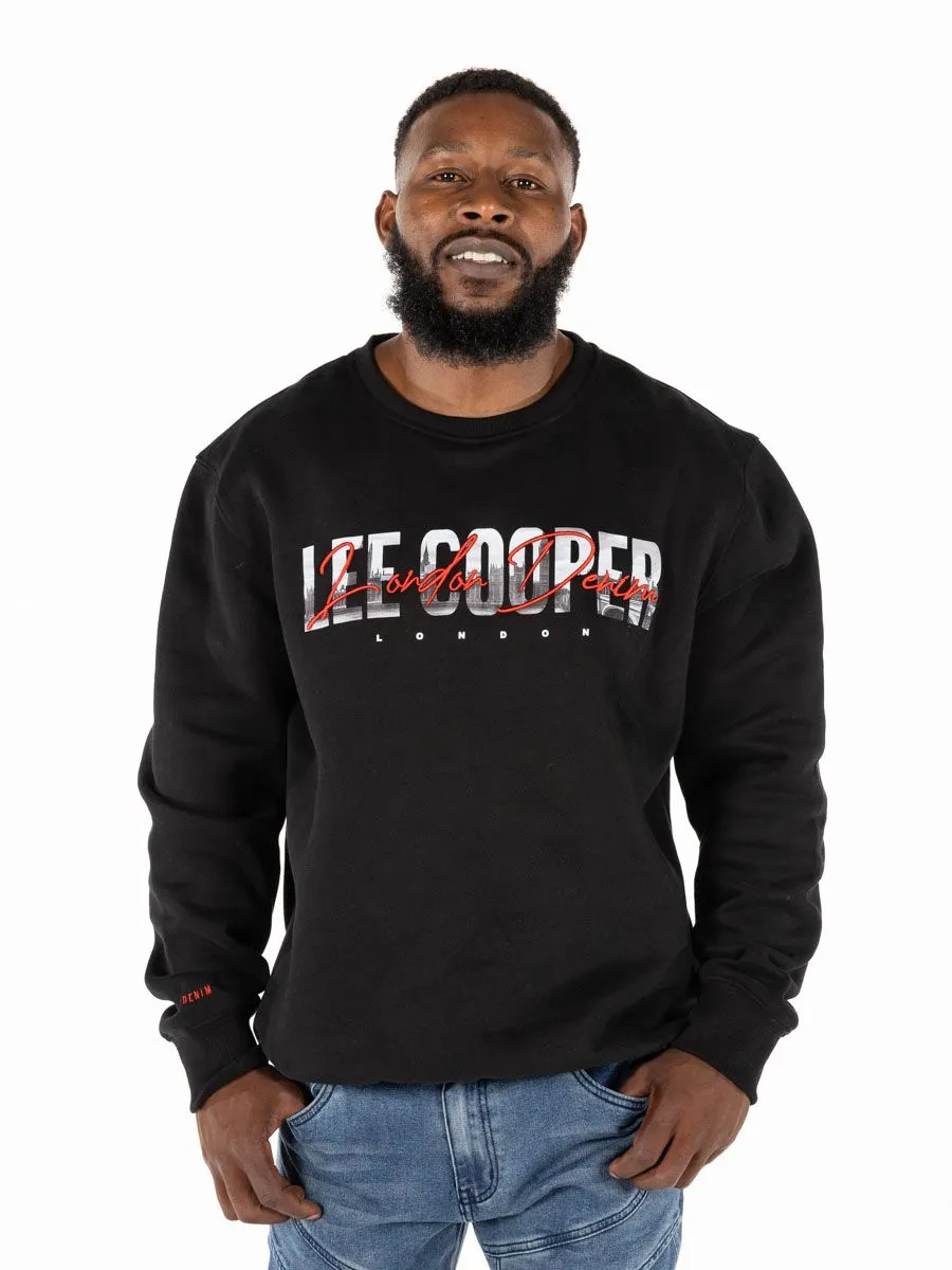 Lee Cooper Men'sSweatshirt: Fabien Black