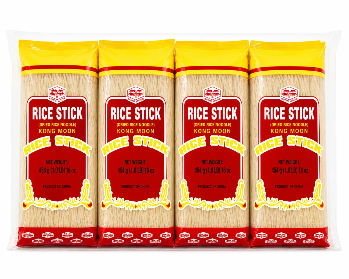 Kong Moon Rice Stick Dried Rice Noodles 454g x 4 Pack