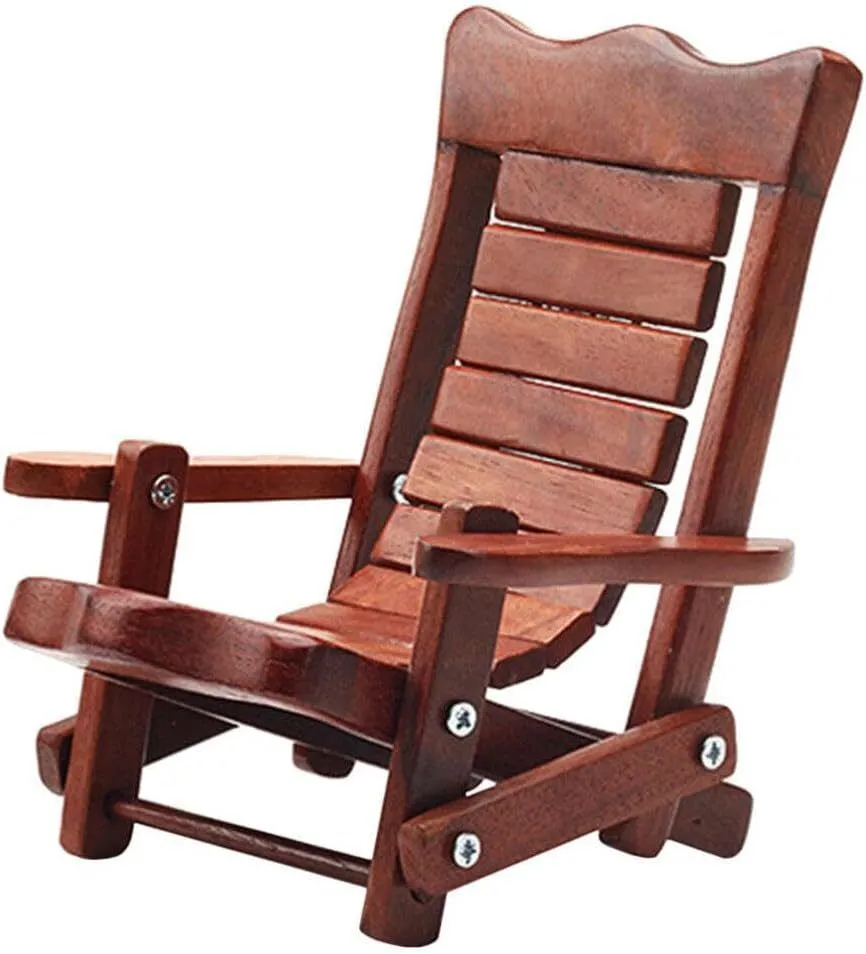 Wooden Folding Chair Phone Holder Compatible with iPhone, Switches, Kindle