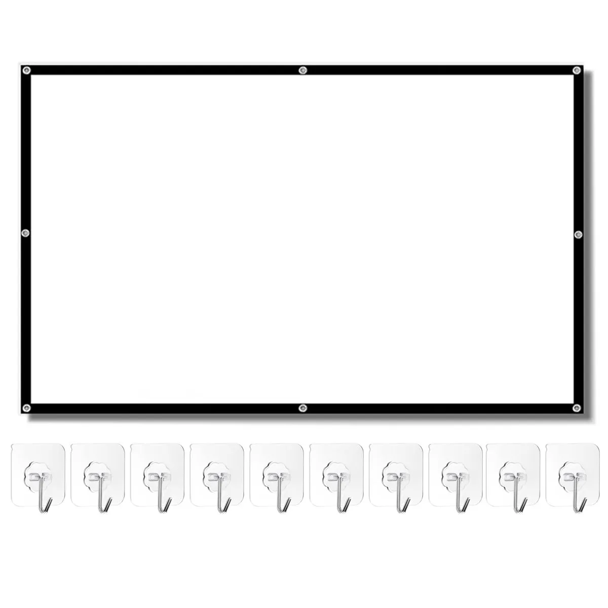 120 inch Projector Screen 16:9 Foldable Anti-Crease Projector Movie Screens