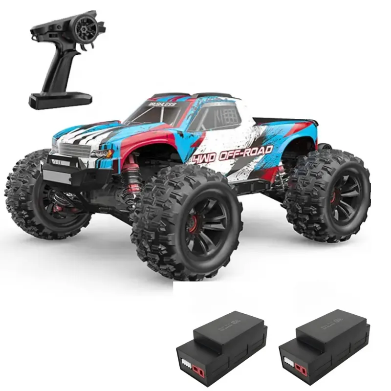 MJX Hyper Go 16208 Brushless 4x4 Monster Truck RC 3S Lipo 2 Battery Bundle