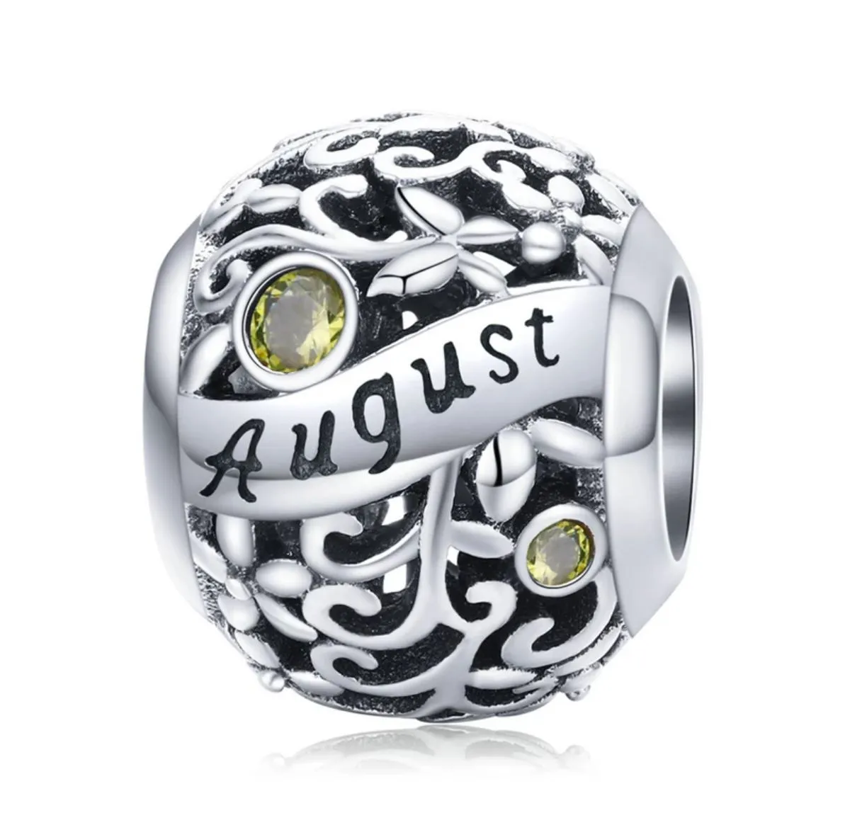 August Birthstone Cubic Zirconia Charm