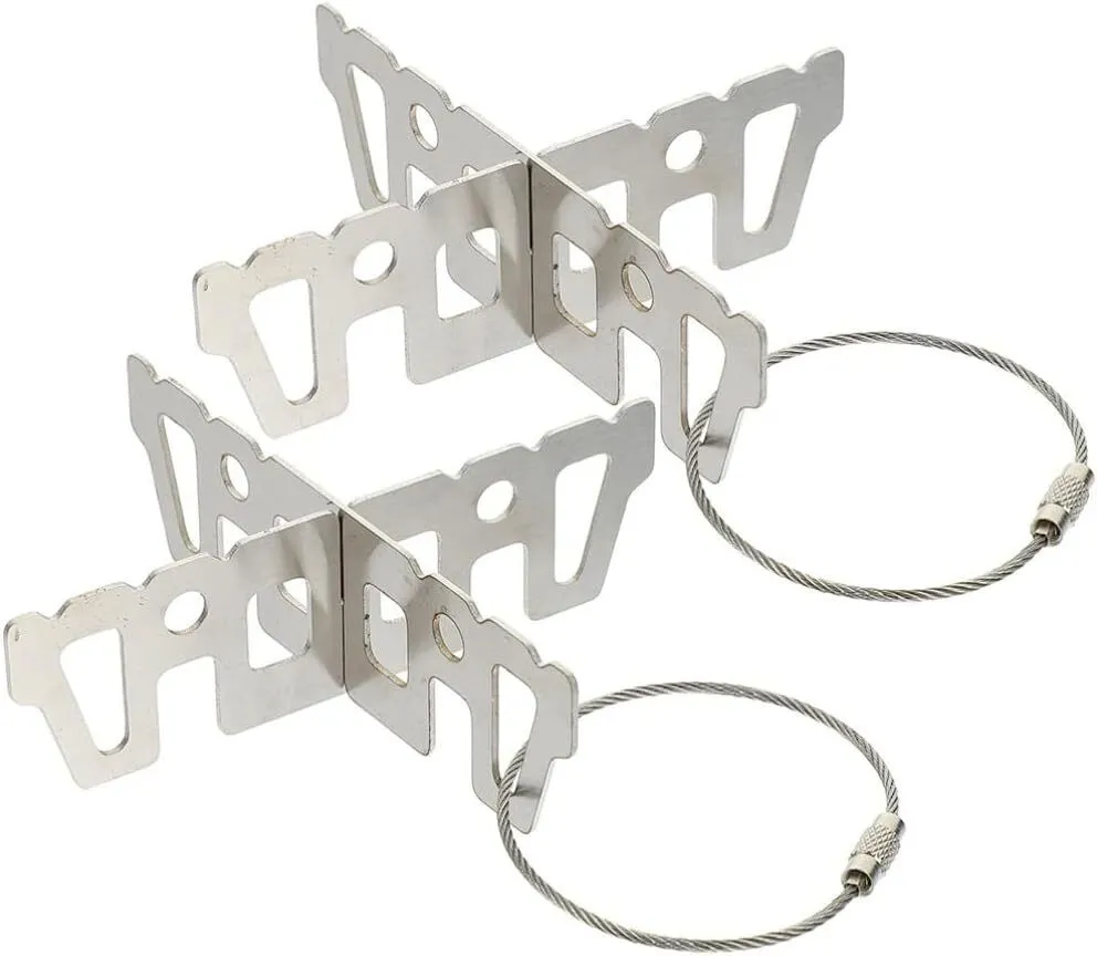 2pcs Portable Camping Stove Stand Sturdy Stainless Steel for Alcohol Stove