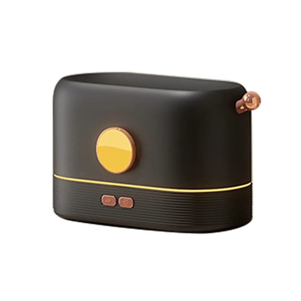Simulation Flame Air Humidifier 250ml - USB Essential Oil Diffuser - Black