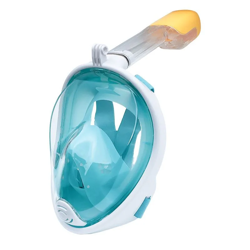 Kids' Full-Dry Snorkel Mask, Anti-Choking Wide-Frame Diving Goggles