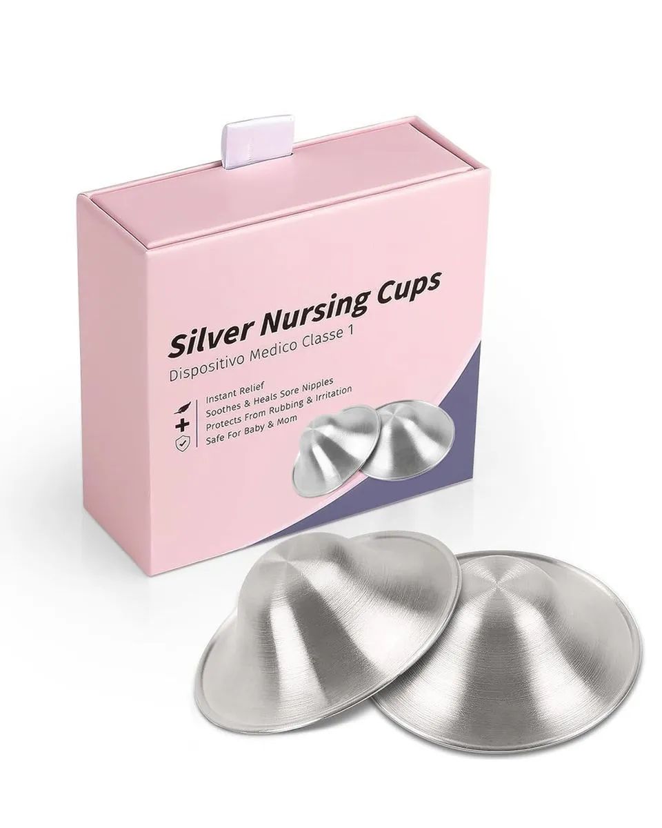 Silver Nursing Cups, Nipple Shields for Newborn