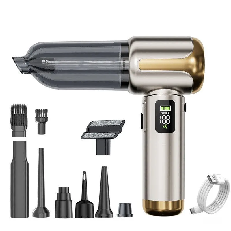 Portable Cordless Vacuum Cleaner, High Suction for Vehicle & Household Use