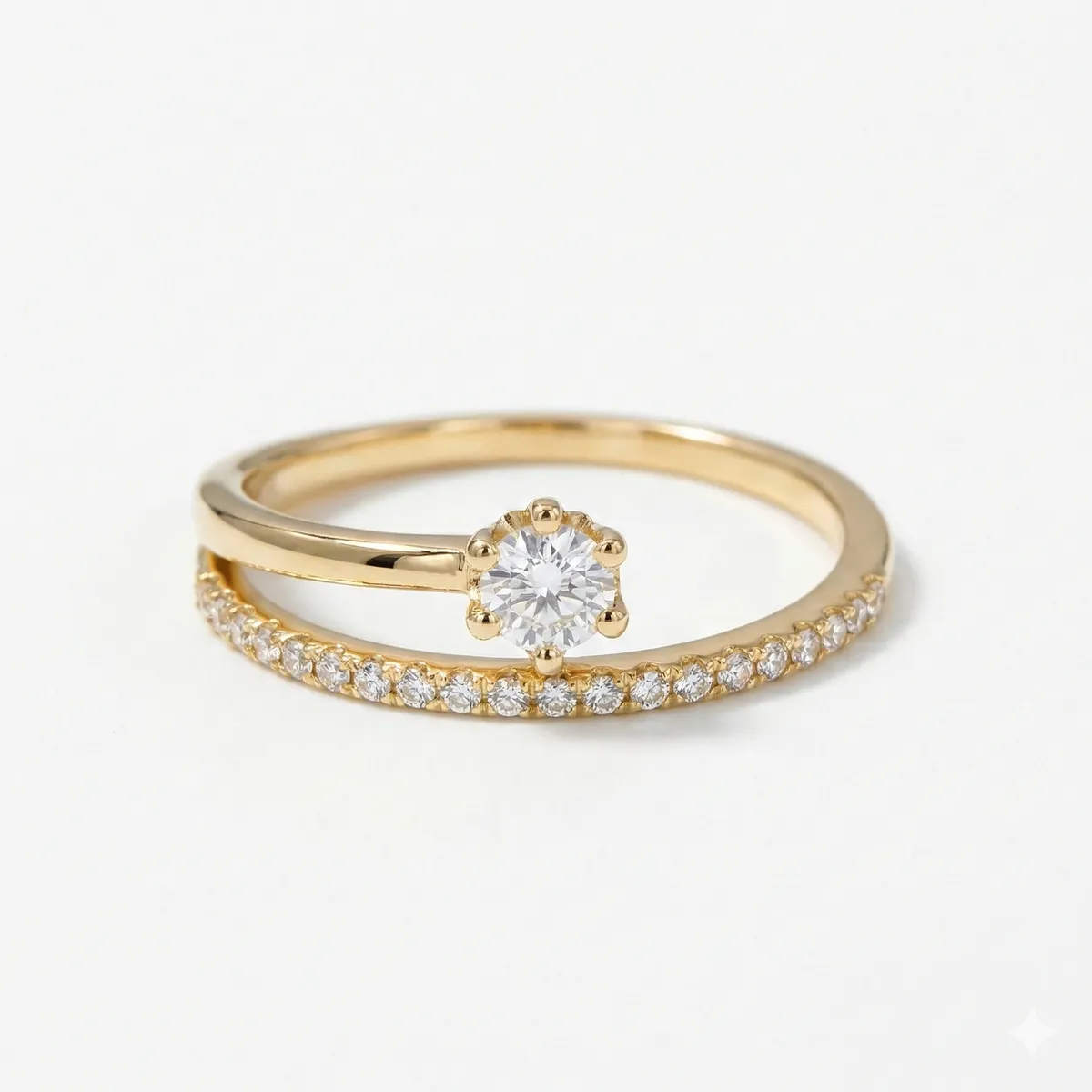 Twine of Fate Adjustable Promise Ring - Gold Plated Spiral Design