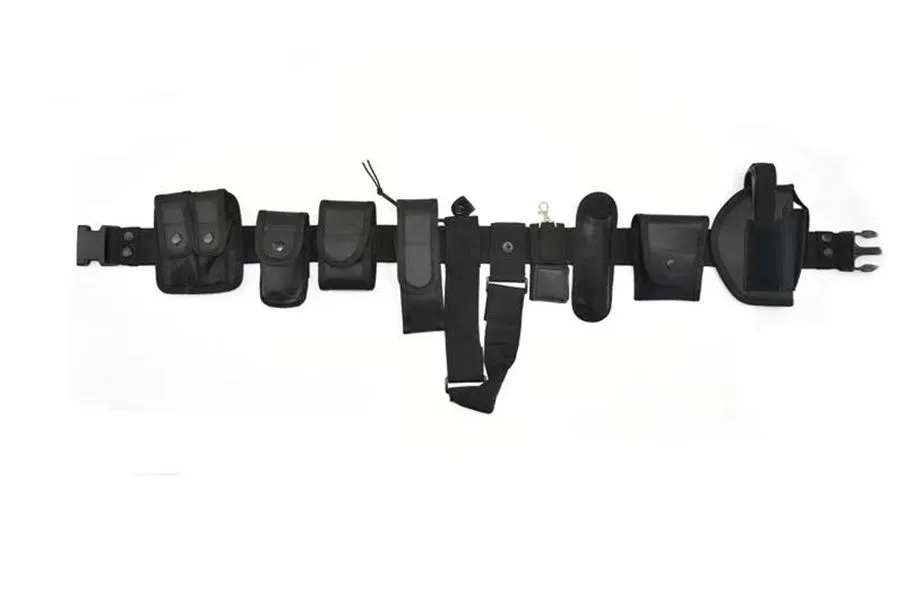 Tactical Waist Belt with 9 Components Pouches