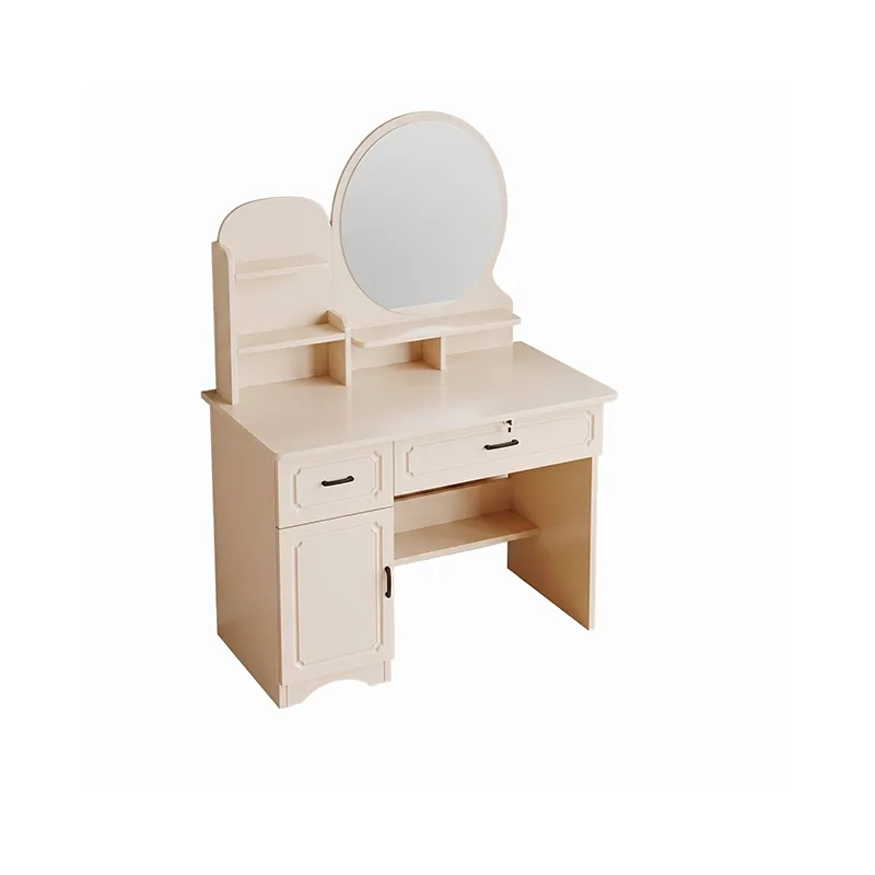 Modern Dressing Table Vanity Desk with Mirror Storage Cabinet