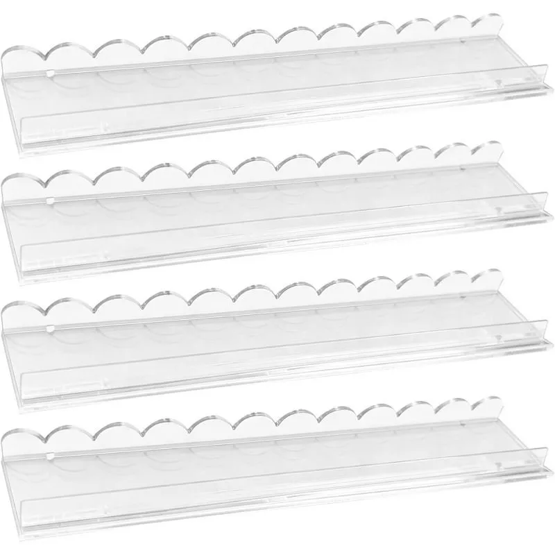 Mahjong Racks With Pushers, Set Of 4 Clear Acrylic Mahjong Racks