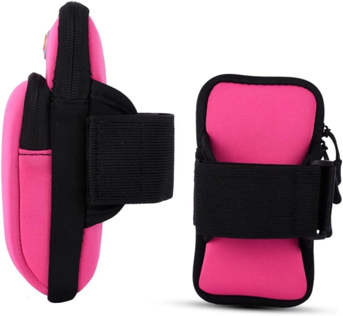Adjustable Sports Armband With Pocket & Earphone Hole For Outdoor Exercise