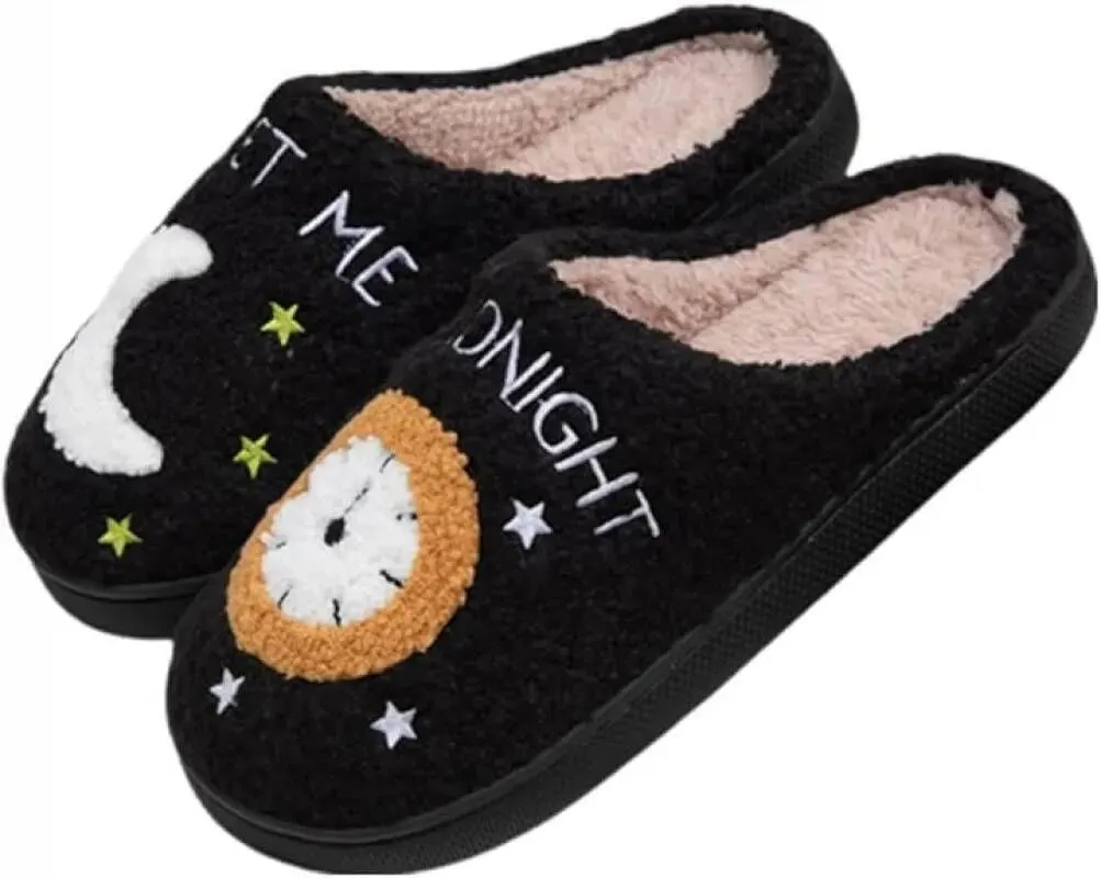 Unisex Fuzzy Midnight Slippers Warm Indoor Outdoor Winter Style 1