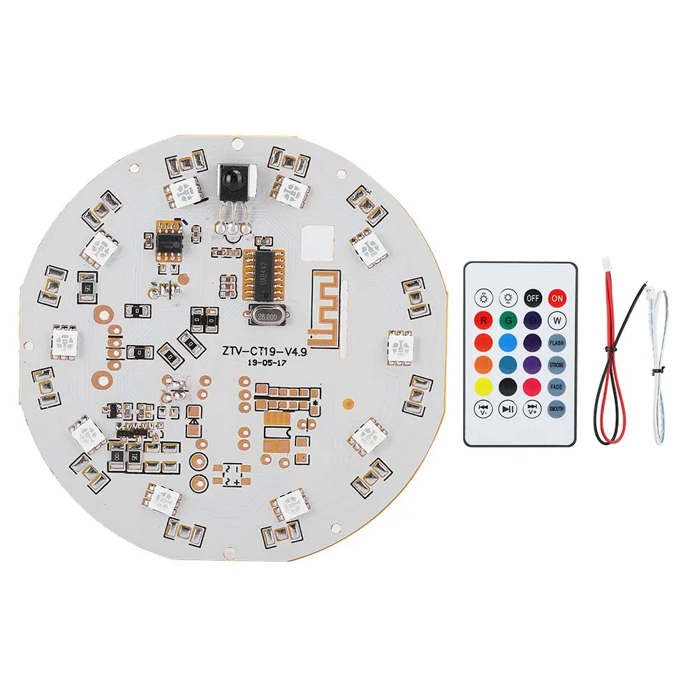 CT19 Colorful RGB Light Bluetooth Speakers Bulb Board with Remote Control