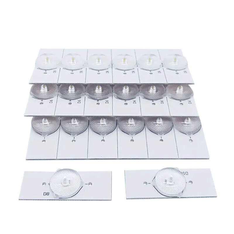 20pcs 6V 2W SMD Lamp Beads with Optical Lens Fliter for LED TV Repair