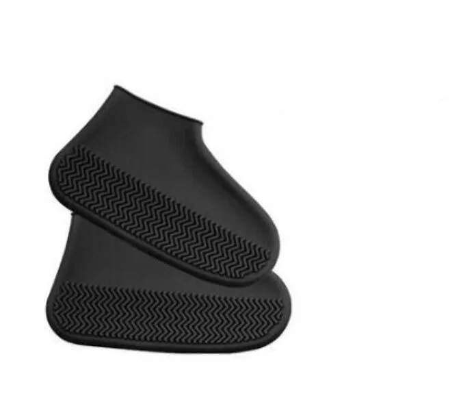 1 Pair Silicone WaterProof Shoe Covers - Black