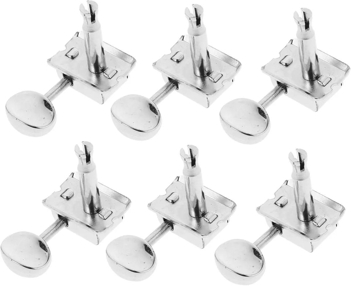 6pcs Tuning Pegs Semi-closed String Tuners for Acoustic Electric Guitars