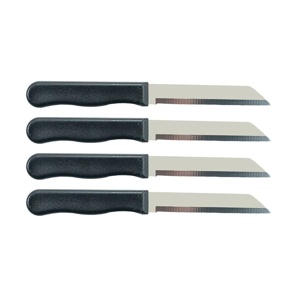 Fixwell - Serrated Vegetable Knives X 4 - Black
