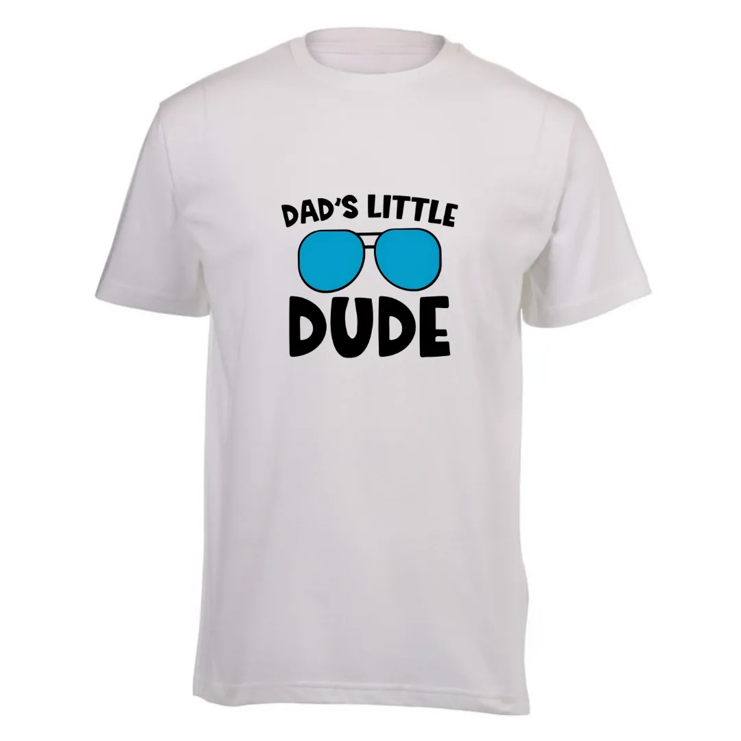 Kids White Short Sleeve T-shirt - Daddys Little Dude
