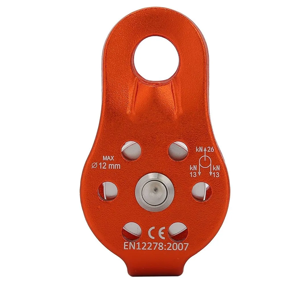 Climbing Pulley, 26KN Aluminium Alloy Heavy Duty Single Swivel Rope Pulley