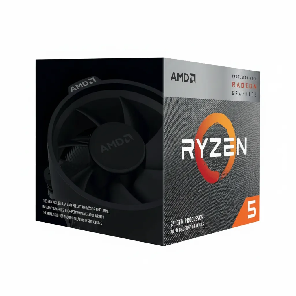 AMD Ryzen 5 3400G 4-Core CPU with Radeon Graphics 3.7 GHz