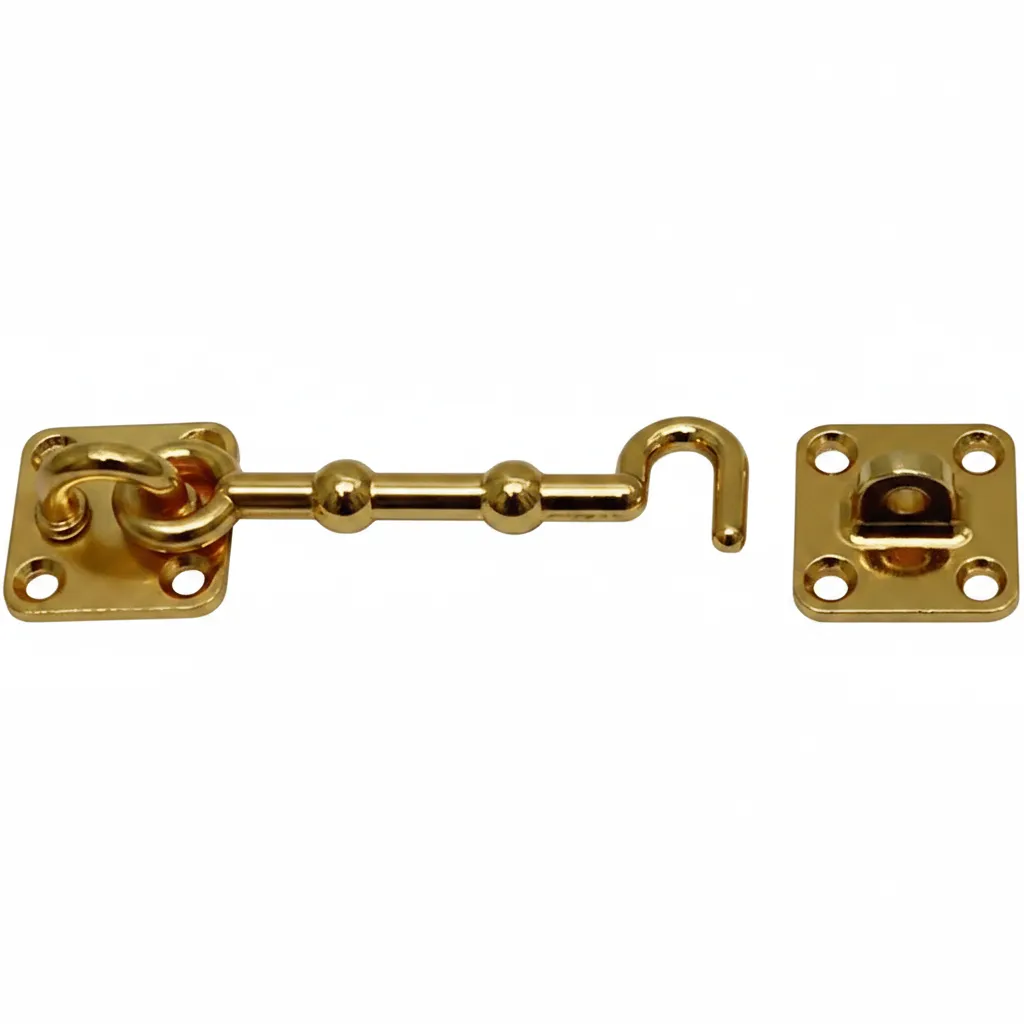 Brass Cabin Hook Latches - 10 Piece Set for Doors & Windows - 150mm